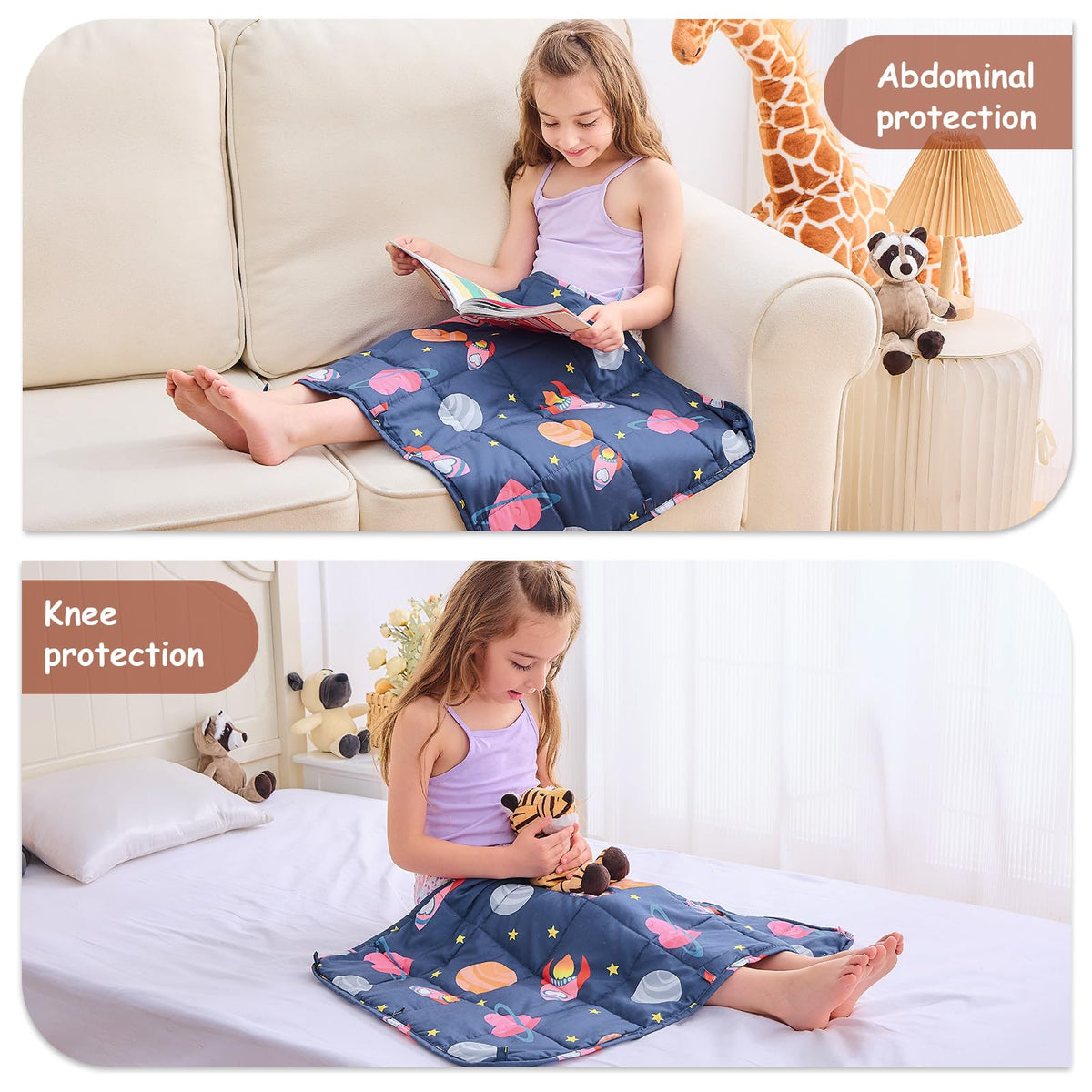 Yescool weighted lap pad dense stitching prevents bead leakage