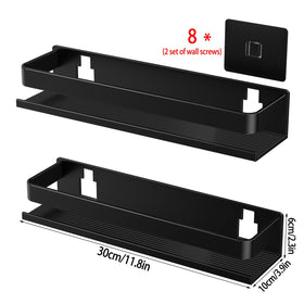 Yesent aluminum bathroom storage with screws, secure on painted walls.
