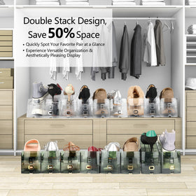 Yes!Fresh Shoe Slots Organizer adjustable height adapts to various shoe sizes