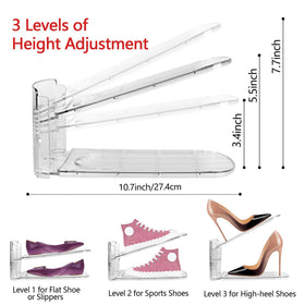 Yes!Fresh Shoe Slots Organizer transparent design offers clear shoe visibility