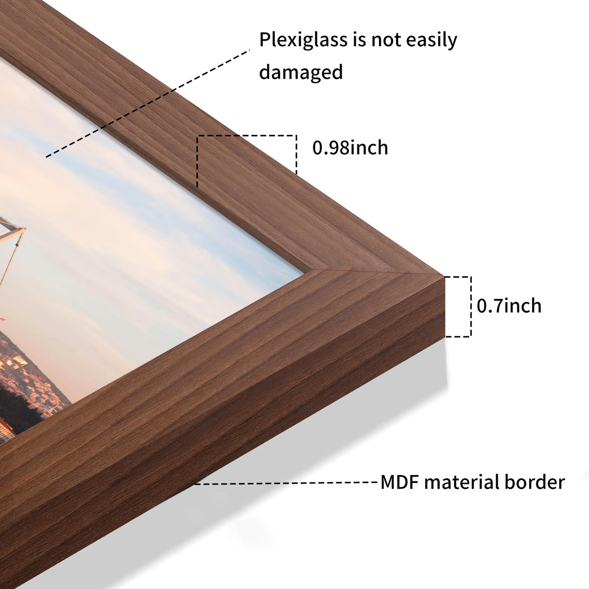 YESKAY 18x24 frame mounted horizontally offers wide wall display