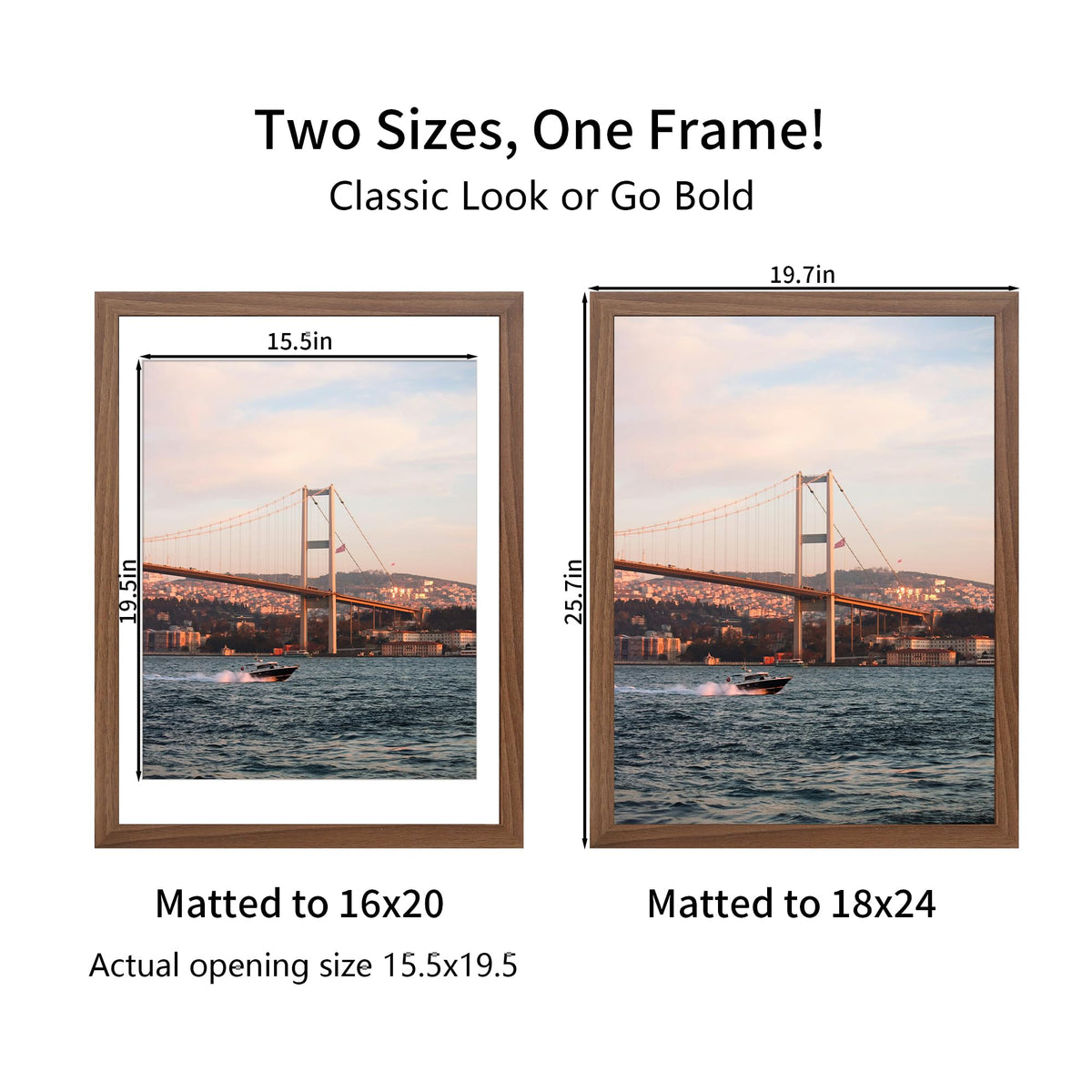 YESKAY 18x24 frame without mat fits 16x20 prints for a clean look