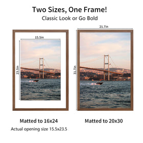 YESKAY 20x30 frame without mat designed for larger posters.