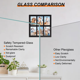 YESKAY 4x6 collage frame vertical hanging option enables portrait-style gallery.