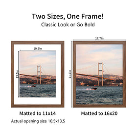 YESKAY wooden frame with high-definition plexiglass protects photos during display