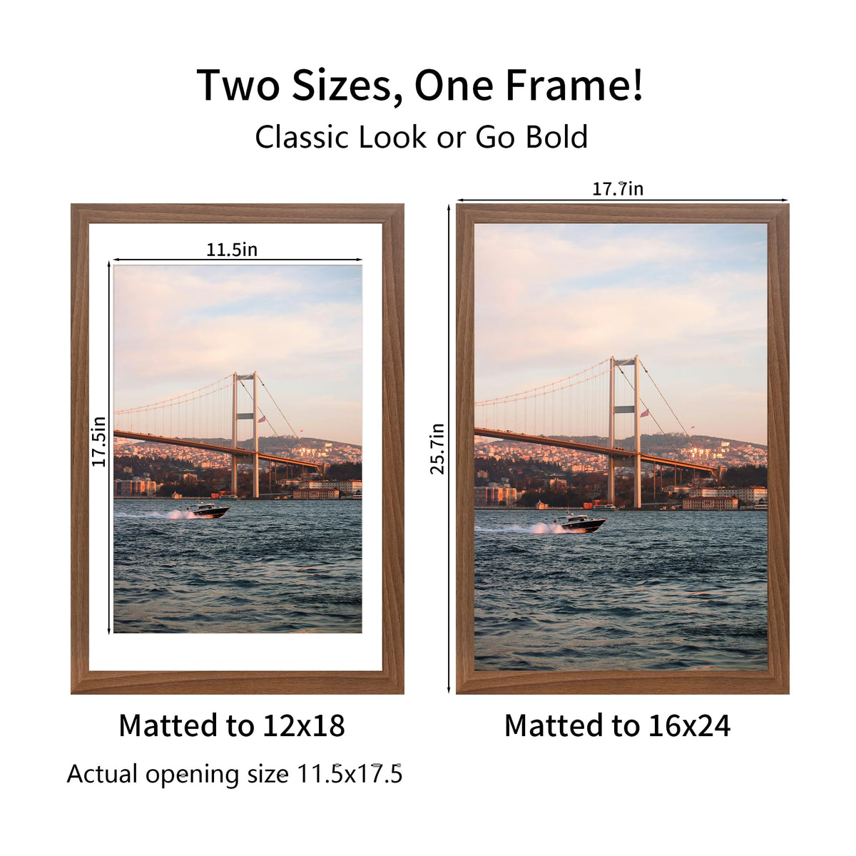 YesKAY wood frame back features spring clips for easy loading.