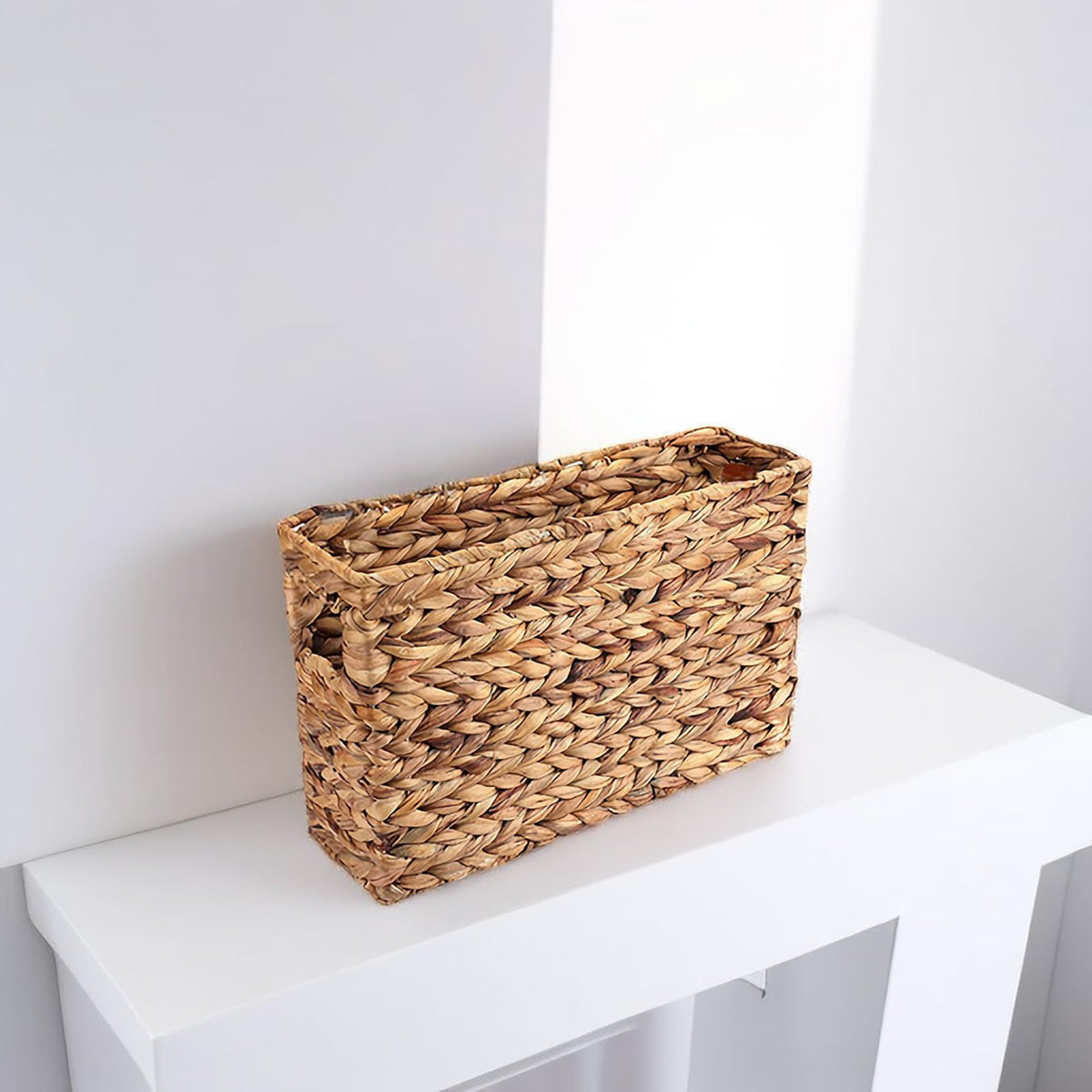 Yesland basket with handles is easy to carry between rooms