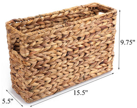 Yesland hand-woven narrow basket close-up shows durable natural fibers for clutter control
