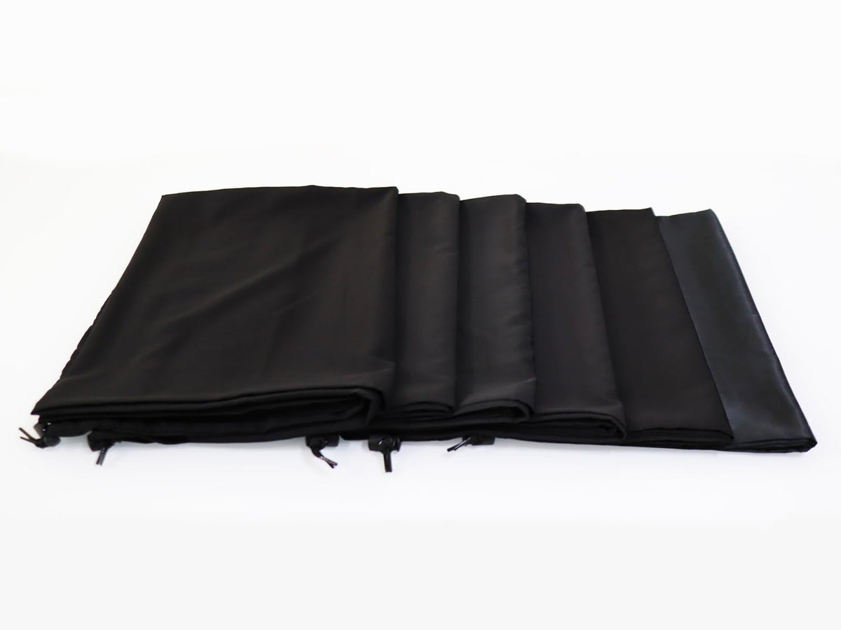 YETHAN six-pack black laundry bags offer organized dorm storage