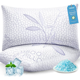 Yettbea adjustable memory foam pillow duo for versatile comfort across sleep positions