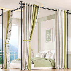 Yettsoy room divider rod extended height shows flexible dorm separation