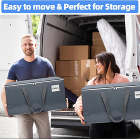YEUEYS extralarge moving bags in grey showing spacious interior.
