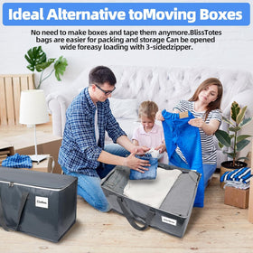 YEUEYS heavy-duty totes ideal for apartment moves and home organization.