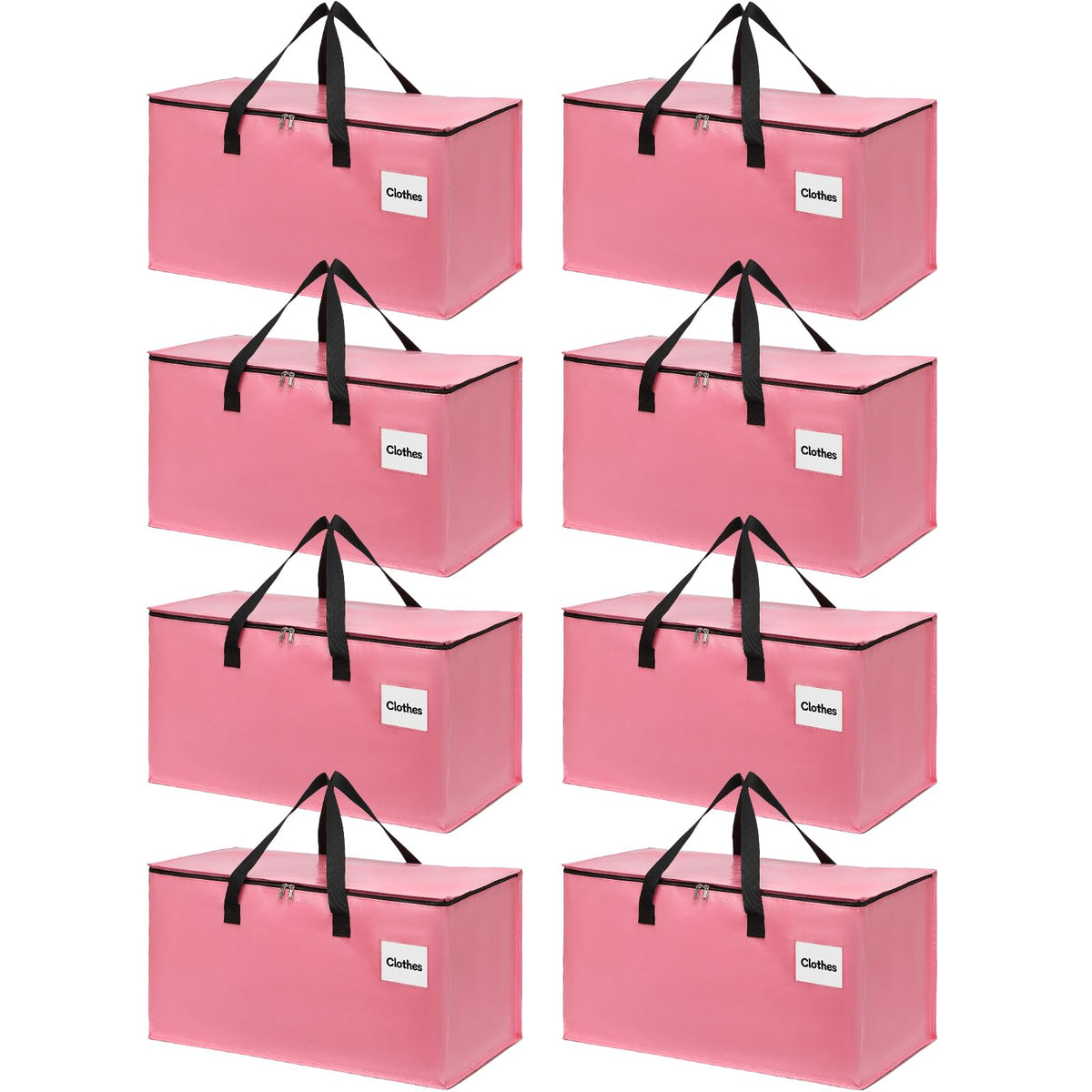 YEUEYS 8-pack moving bags with reinforced zipper for secure transport.