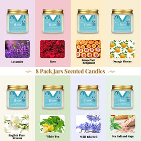 Yexiya 3.5 oz soy candle with cotton wick for clean burn
