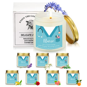 Yexiya nurse appreciation candles eight-jar set for gifting and ambiance