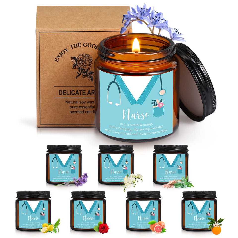 Yexiya nurse gift set with eight scented candles for relaxing shifts