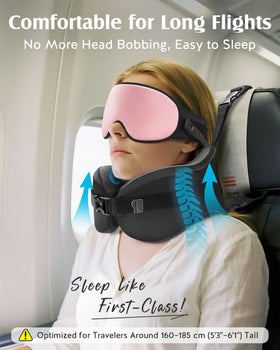 YFONG eye mask 3D contour blocks light for deeper travel sleep.