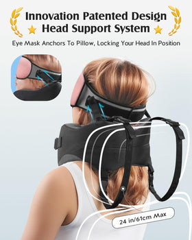 YFONG neck pillow supports chin and neck for comfortable journeys.