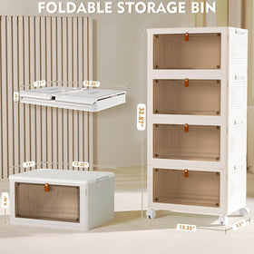 YFXCVSL stackable storage bins with wheels for easy room-to-room movement