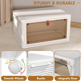YFXCVSL storage bins offer two opening methods: top lid and front door for convenience