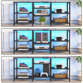 YGEOMER open mesh shelves for clutter-free storage