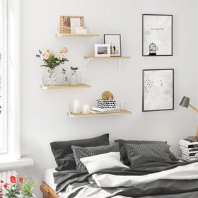 YGEOMER floating shelves in kitchen show practical spice storage and organization