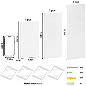 YGEOMER small white floating wall shelf perfect for bathrooms and bedrooms.