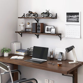 YGEOMER matte brackets provide sturdy support with flexible top or bottom mounting.