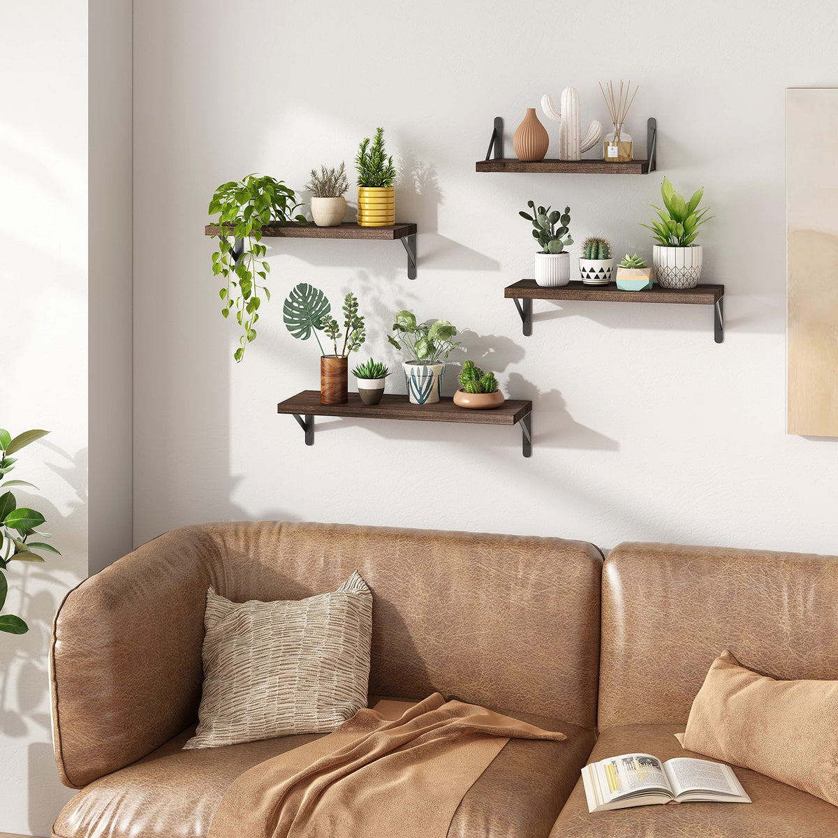 YGEOMER multi-size shelves fit small bathrooms or compact entryways.