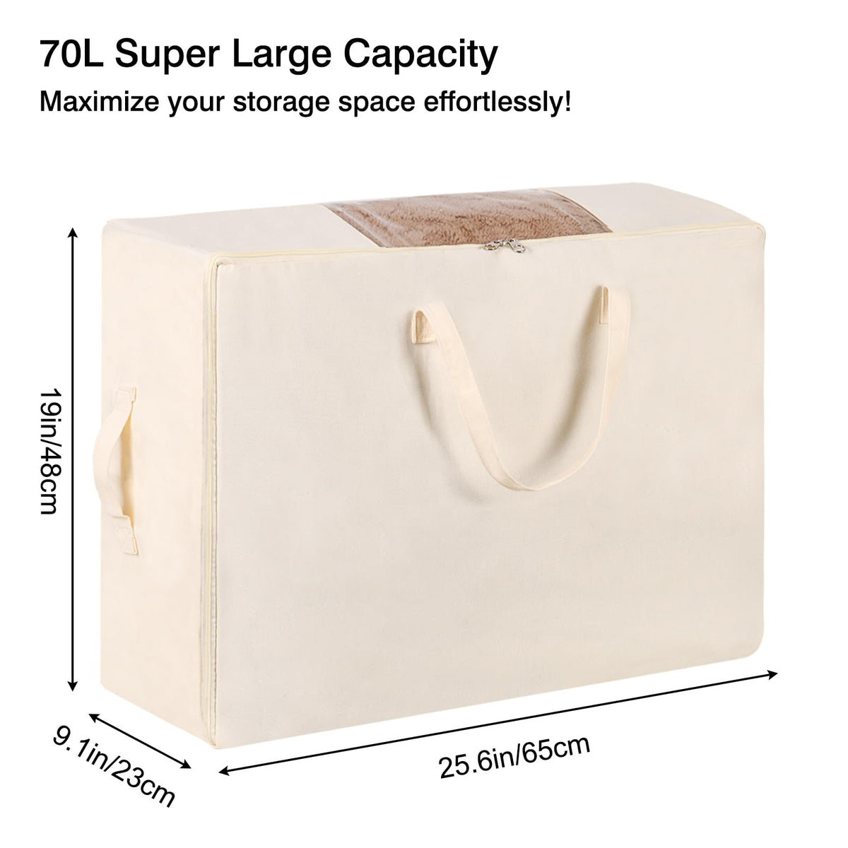 YGEOMER thick cotton canvas construction for durable organization