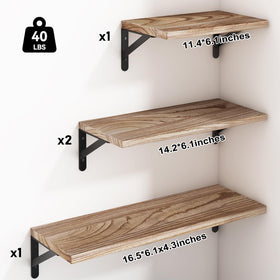 YGEOMER wall shelves with quick installation guidance for fast setup.