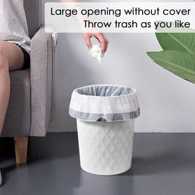 YGJT durable plastic wastebasket with raised base enhances stability during use.