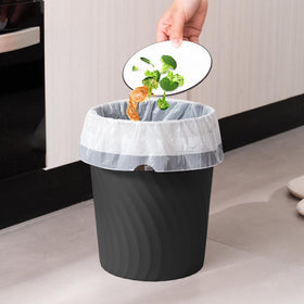 YGJT slim black waste basket adds modern style to living room or office.