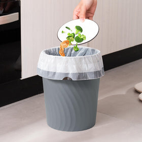 YGJT small trash can under-sink placement in grey demonstrates space-saving design