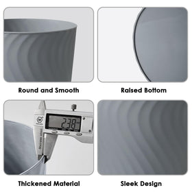 YGJT small trash can with bags in grey shows ready-to-use kit