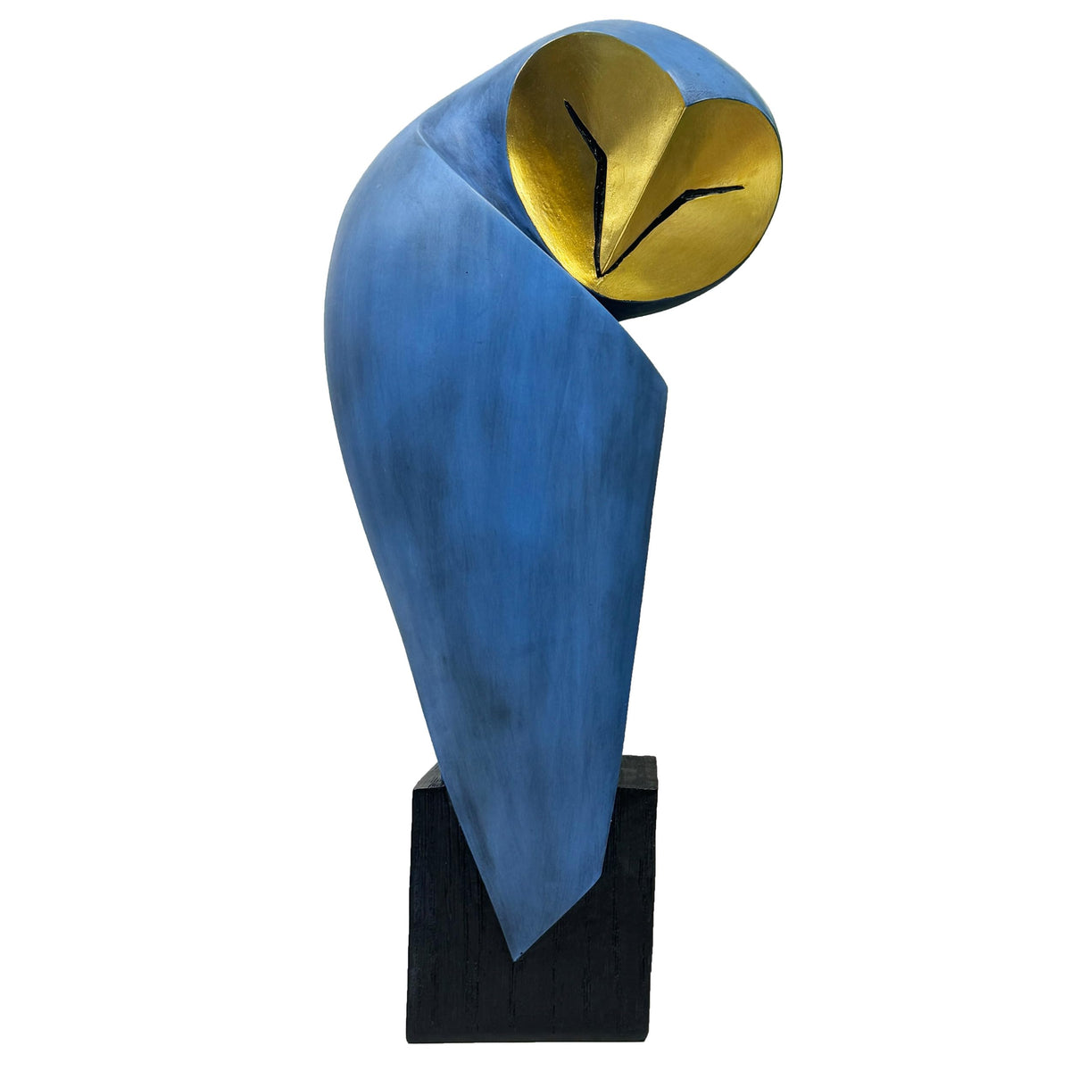 YHHRESINHOME mid-century owl sculpture front view on a shelf, adding refined character.