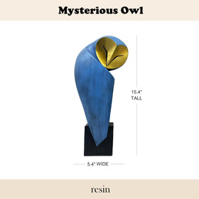 YHHRESINHOME owl sculpture desk display enhances workspace with subtle mid-century charm.
