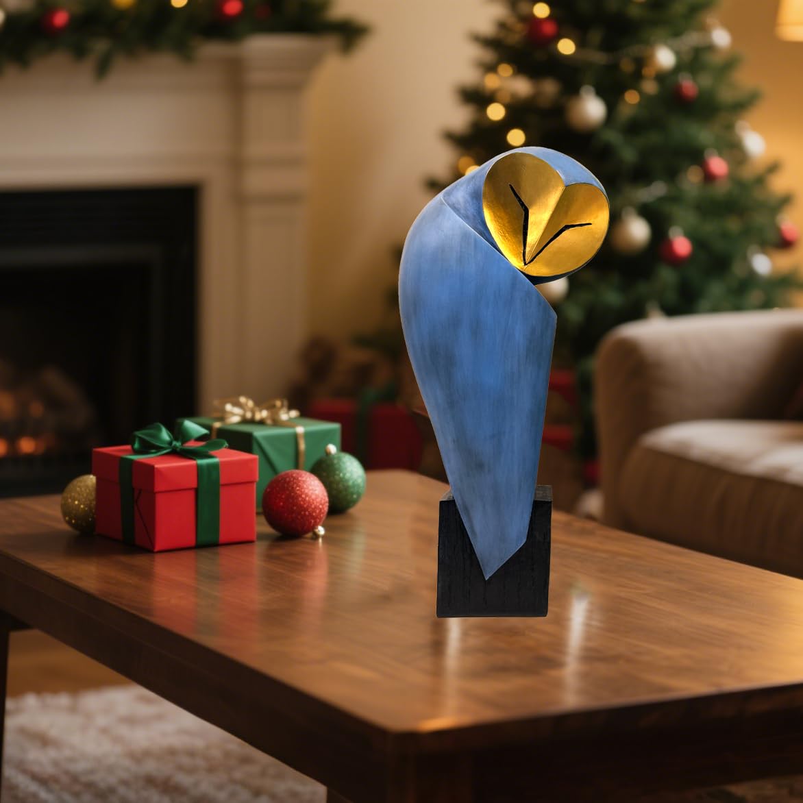 YHHRESINHOME owl sculpture mantel spot brings quiet wisdom to living areas.