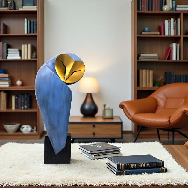 YHHRESINHOME owl sculpture shelf decor ideal for bookshelves and curios.