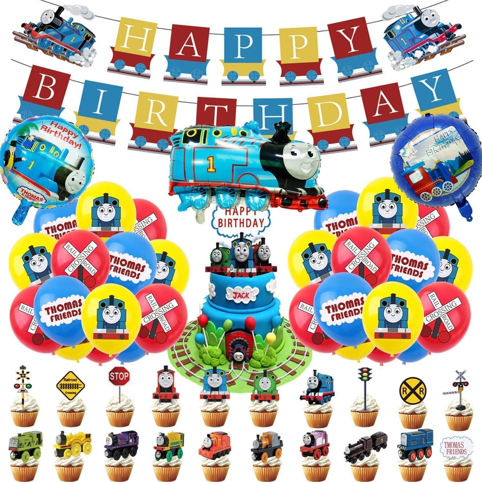 Yhnmju Thomas Train banner for party decor and photos