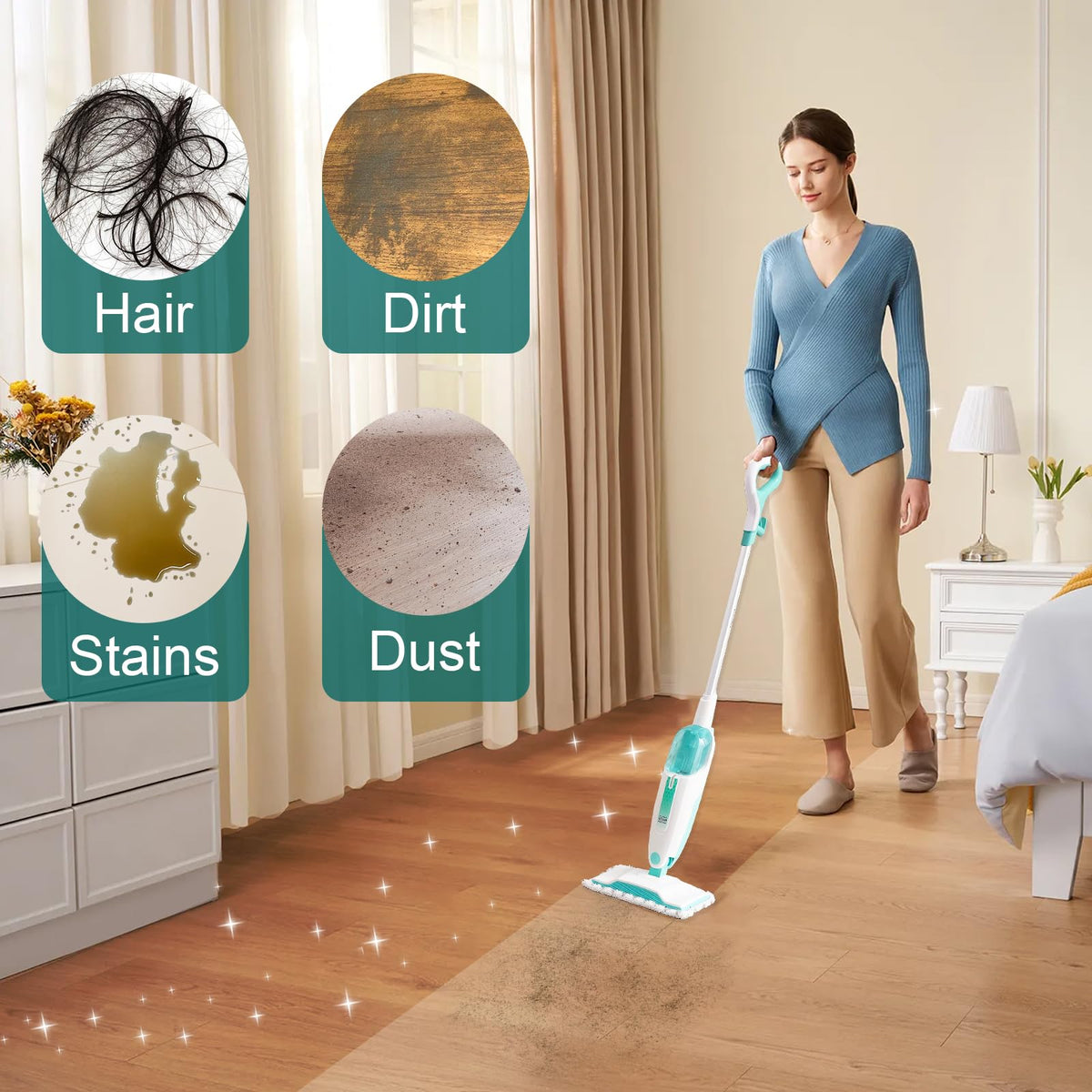YHOVID pad designed to be safe on hardwood and other floor types.