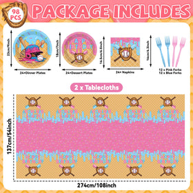Yiaoyinnz ice cream drip baseball plates 7-inch, ideal for quick servings