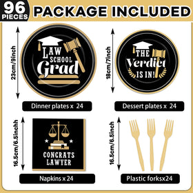 Yiaoyinnz law grad plates 7in; pair with napkins for a cohesive upscale look.