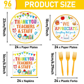 Yiaoyinnz teacher appreciation 7-inch plates ideal for desserts