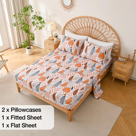 Yibeizi botanical pattern bed sheets microfiber queen provide soft breathable comfort