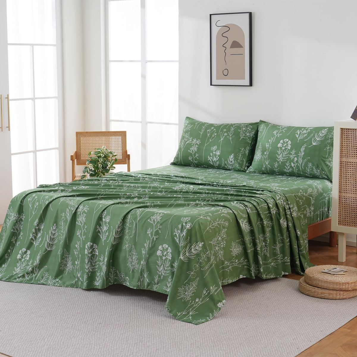 Yibeizi floral sheets stay smooth and low-maintenance after washing