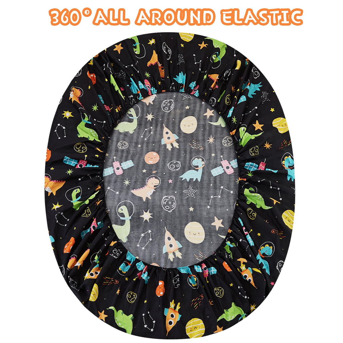 Yibeizi Space Dinosaur 4-piece kid set for easy bedtime setup.