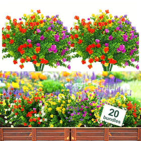 YIBUKIY 20 bundles closeup showing vivid petals for outdoor decor