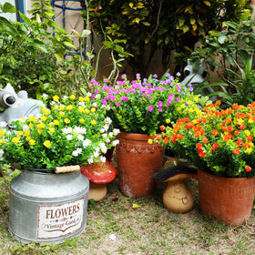 YIBUKIY 20 bundles garden display with lifelike stems